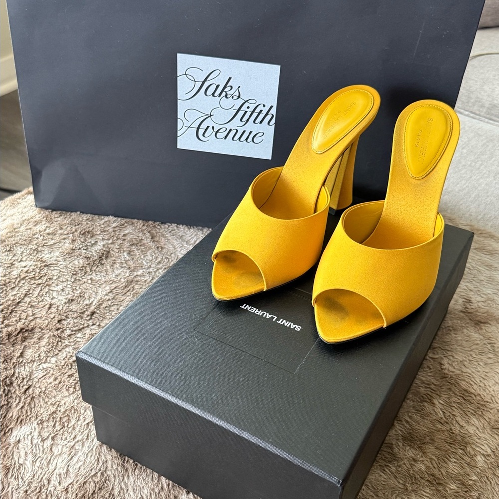 Saks Fifth Avenue Yellow Women's Mules